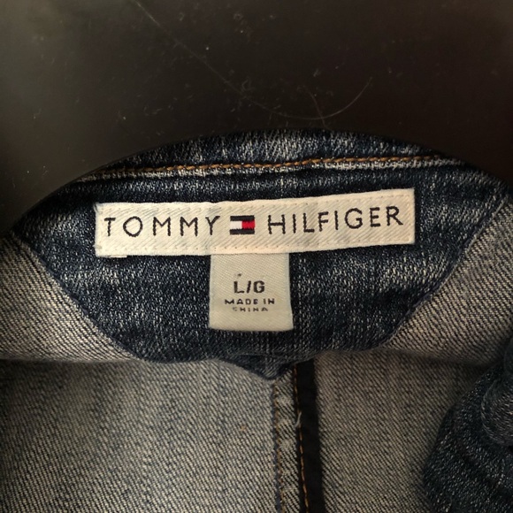 Tommy Hilfiger Denim Blazer Fitted Jacket L - Picture 5 of 6